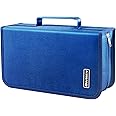 Bivisen CD/DVD Case Holder, 128 Capacity CD VCD Media Wallet, Storage, Holder, Booklet, Organizer (Blue)