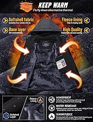 TACVASEN Winter Coat - Men's Waterproof Fleece