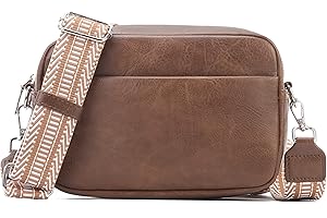 DIVCIDLC Small Crossbody Bag with Wide Guitar Strap Camera Purse Shoulder Handbag Satchel