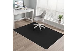 NCTOBEROWS Office Chair Mat for Hardwood Floor, 36" x 48" Desk Computer Chair Mat, Under Desk Rug, Large Anti-Slip Hard Floor Protector for Office Home, Black