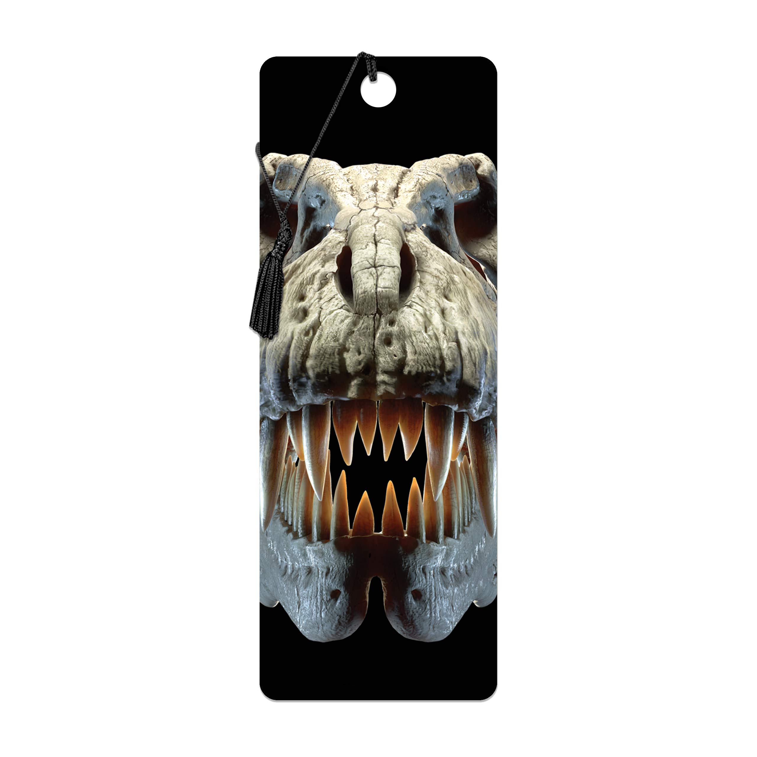 3D LiveLife Bookmark - T-Rex Skull from Deluxebase. Cute Lenticular Dinosaur Page Marker. Animal Themed Accessories for Book Lovers. Small Gifts for Men, Women, Writers and Teachers.