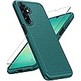 FNTCASE for Samsung Galaxy A26-5G Case: Dual Layer Protective Heavy Duty Cell Phone Cover Shockproof Rugged with Non Slip Textured Back - Military Protection Bumper Tough - 2025, 6.7 inch (Green)