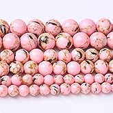 Pink Shell Turquoise Stone Beads Jewelry Making Gemstone Round Crystal Bracelet Necklace 1 Strand 15.5inch 4MM