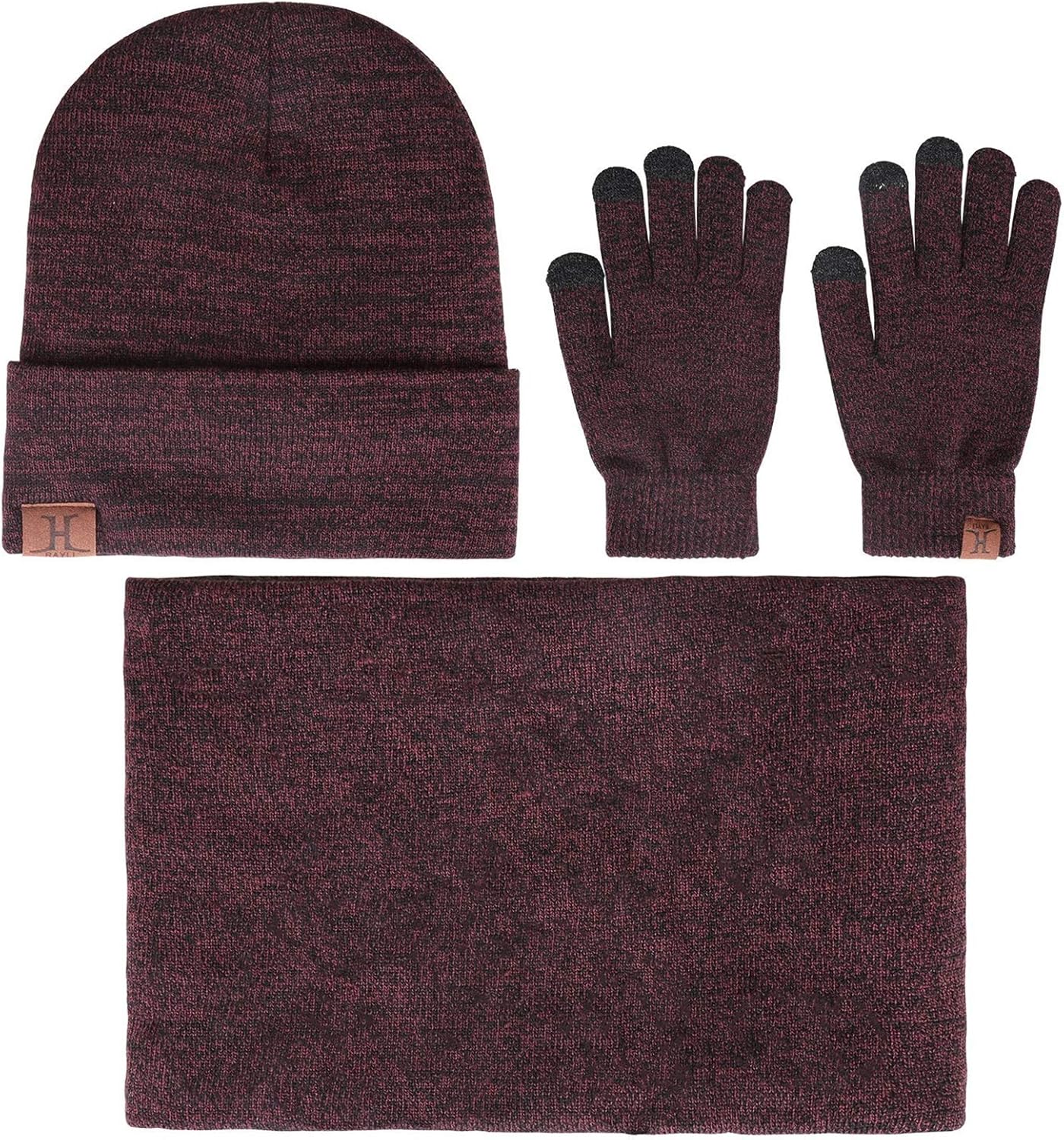 Mit Warme Strickfleece Gef/&uuml;ttert M/&uuml;tze Handschuhe Infinity Schal 1-3 PCS Winter Beanie M/&uuml;tze Schal Touchscreen Handschuhe f/&uuml;r M/&auml;nner und Frauen