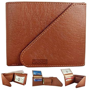 KOOCHI Mens Leather Wallet/Purse for Man (Tan_MW/TF/T1/0004)