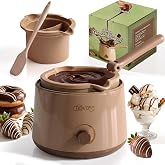 Chocolate Melting Pot for Chocolate Melts Candy DIY, Parties &amp; Fondue | Chocolate Dipping Pot with 2 Easy Clean Nonstick Silicone Pots, 4-Cup Chocolate, Fast Melting, for Cake Pops Cookies Cakes