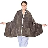 XING YE CHUAN Fleece Wearable Blanket, Comfy Poncho Throw with Buttons, Plush Sleeveless Blankets, for Women Cape Wrap Cover…