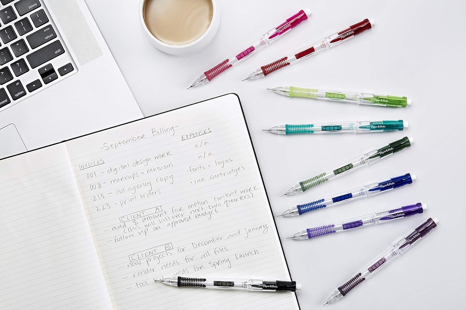 Paper Mate Clearpoint Mechanical Pencil, 0.7 mm, Assorted, Refillable, 10-pack : Office Products