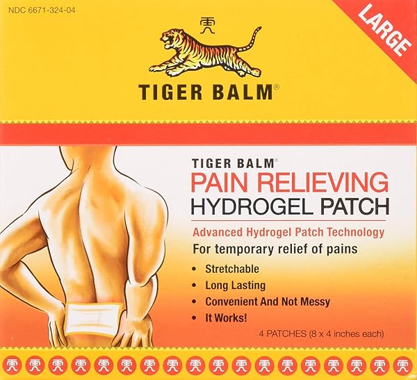 TIGER BALM PAIN RELIEVING PATCH LARGE 4 EACH 4 COUNT (PACK OF 3)