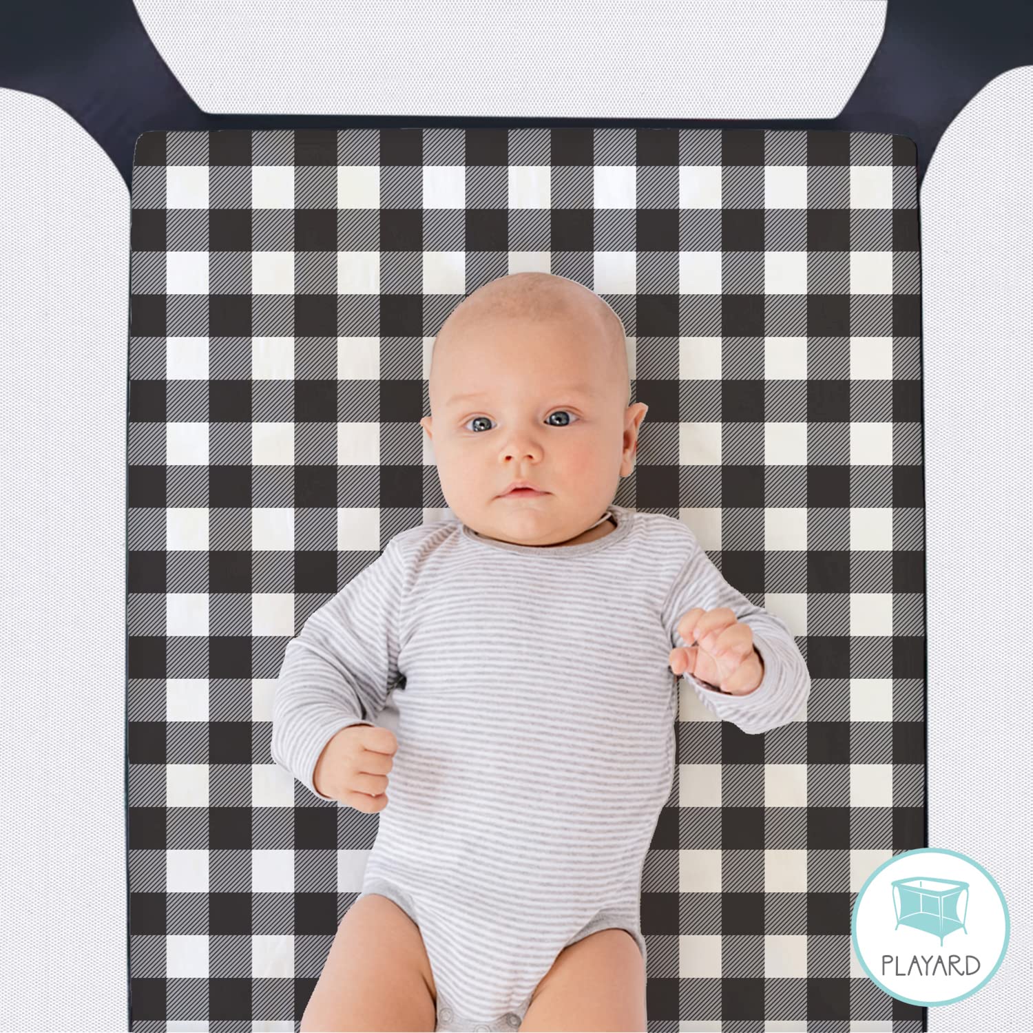 The Peanutshell 3-Pack Fitted Playard Sheets - Soft & Breathable Baby Boy or Girl Mini Crib Sheets, Pack N Play Mattress, Fits Standard Playard Pack Play Mattresses - Woodland