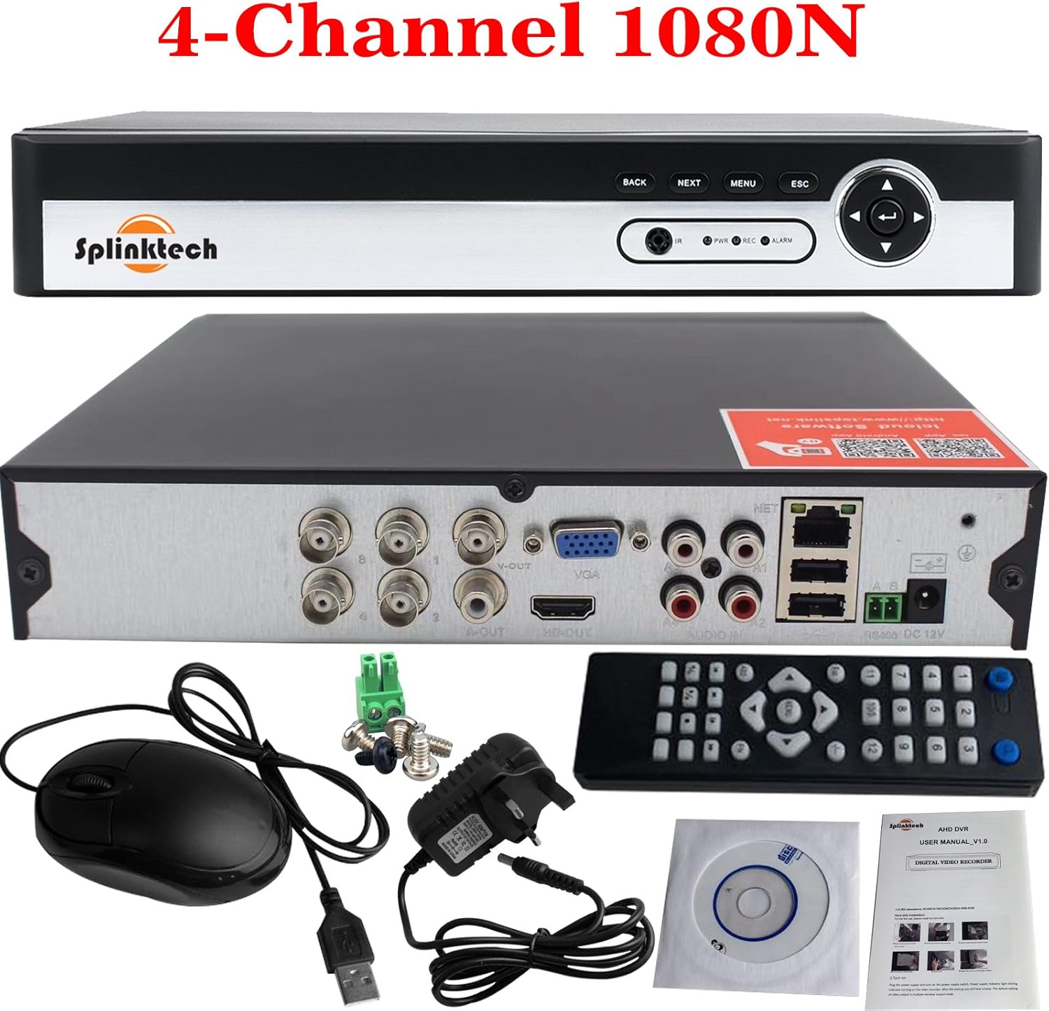 Splinktech® 4 Channel DVR XVR Recorder Security System Amazon.co.uk