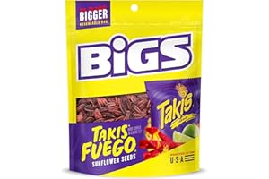 BIGS Takis Fuego Sunflower Seeds, Hot Chili Lime Flavor, Keto Friendly Snack, 5.35 oz. (Pack of 8)