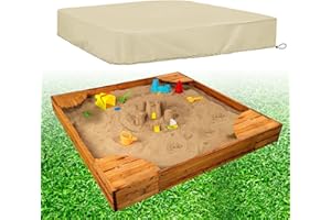 Hoypeyfiy Sandbox Sandpit Cover, Kids Sand Box Cover for Sand and Toys Protection, Square Sandbox Protective Cover with Drawstring (47 * 47 inches,59 * 59 inches) (Medium（59 * 59inches）)