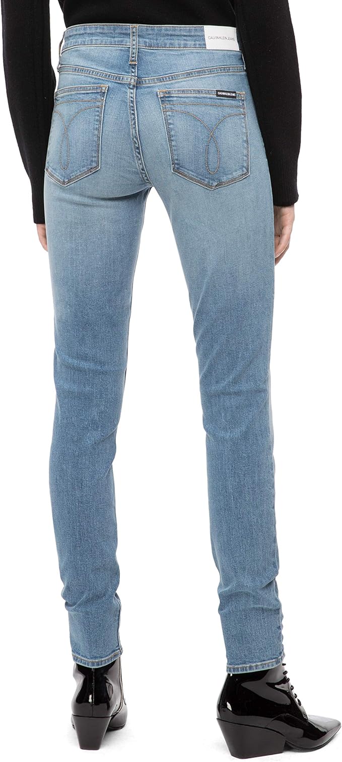 Calvin Klein 卡尔文克莱因 CK 中腰 女式紧身牛仔裤 28W*28L码 3.1折.88 海淘转运到手约¥193