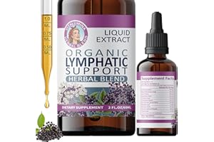 VitaLumina Lymphatic Support Drops– Organic Liquid with Echinacea, Elderberry & Blue Vervain – Natural Immune & Lymph Flow Support – Vegan, Non-GMO, 60ML