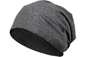 Cotton Beanie Hat for Men Women Slouchy Chemo Cap Breathable Night Caps Bonnet for Sleeping Running