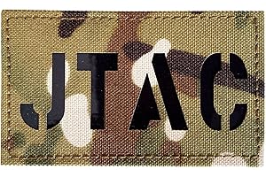 HANNAH FIT 2x3.5" Infrared IR Infrared JTAC Joint Terminal Attack Controller Air Support FAC Infrared IR Tactical Vest Patch Hook-Fastener Backing (Multicam)