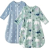 Yoofoss Baby Sleep Sack 12-18 Months, Long Sleeve Sleep Sack 1.5 Tog, Fleece Baby Wearable Blanket with 2-Way Zipper, Soft Warm