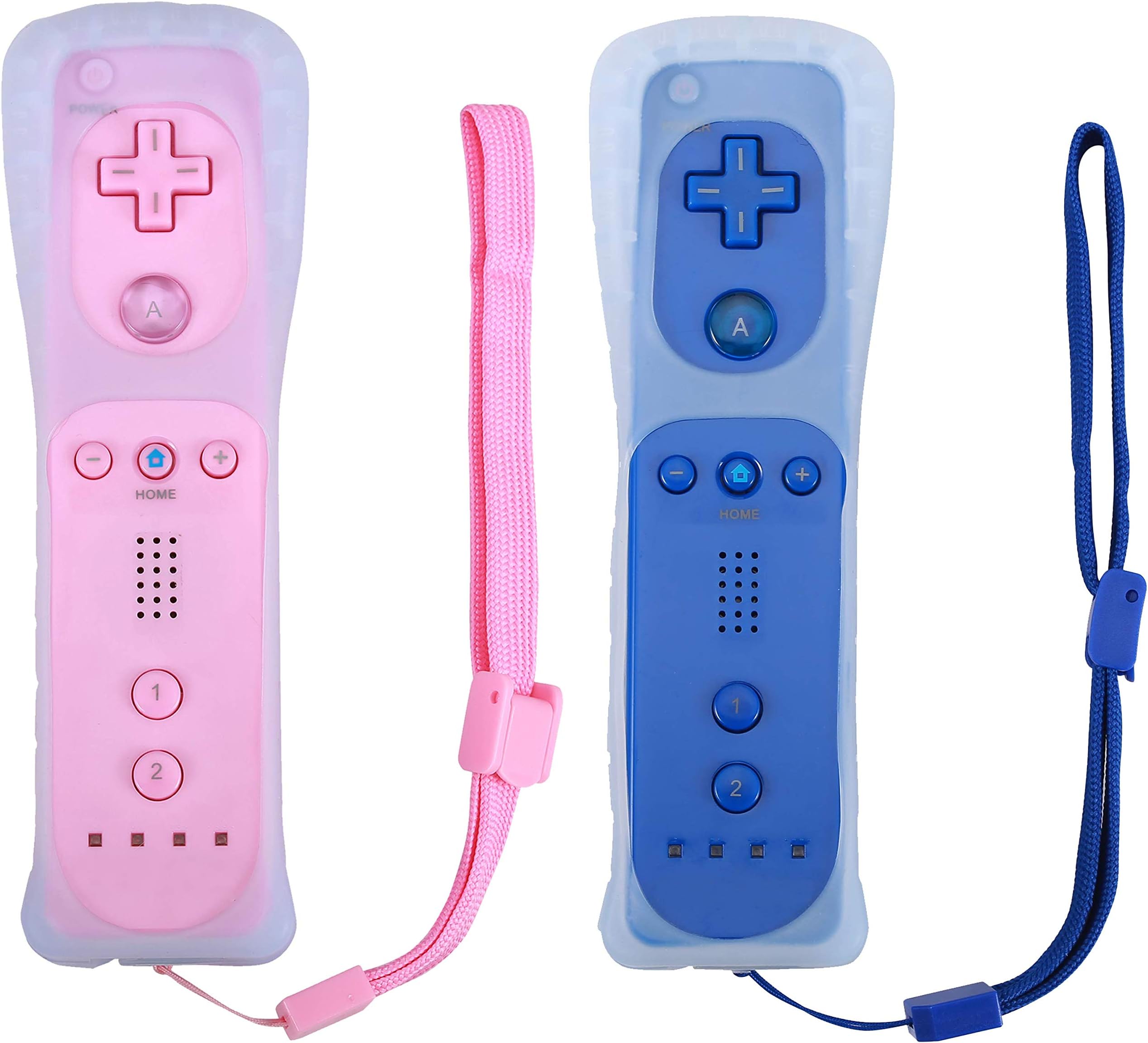 Gesture Controllers for Nintendo Wii/Wii U Console Remote Gamepad by Poulep (Pink and Deep Blue)