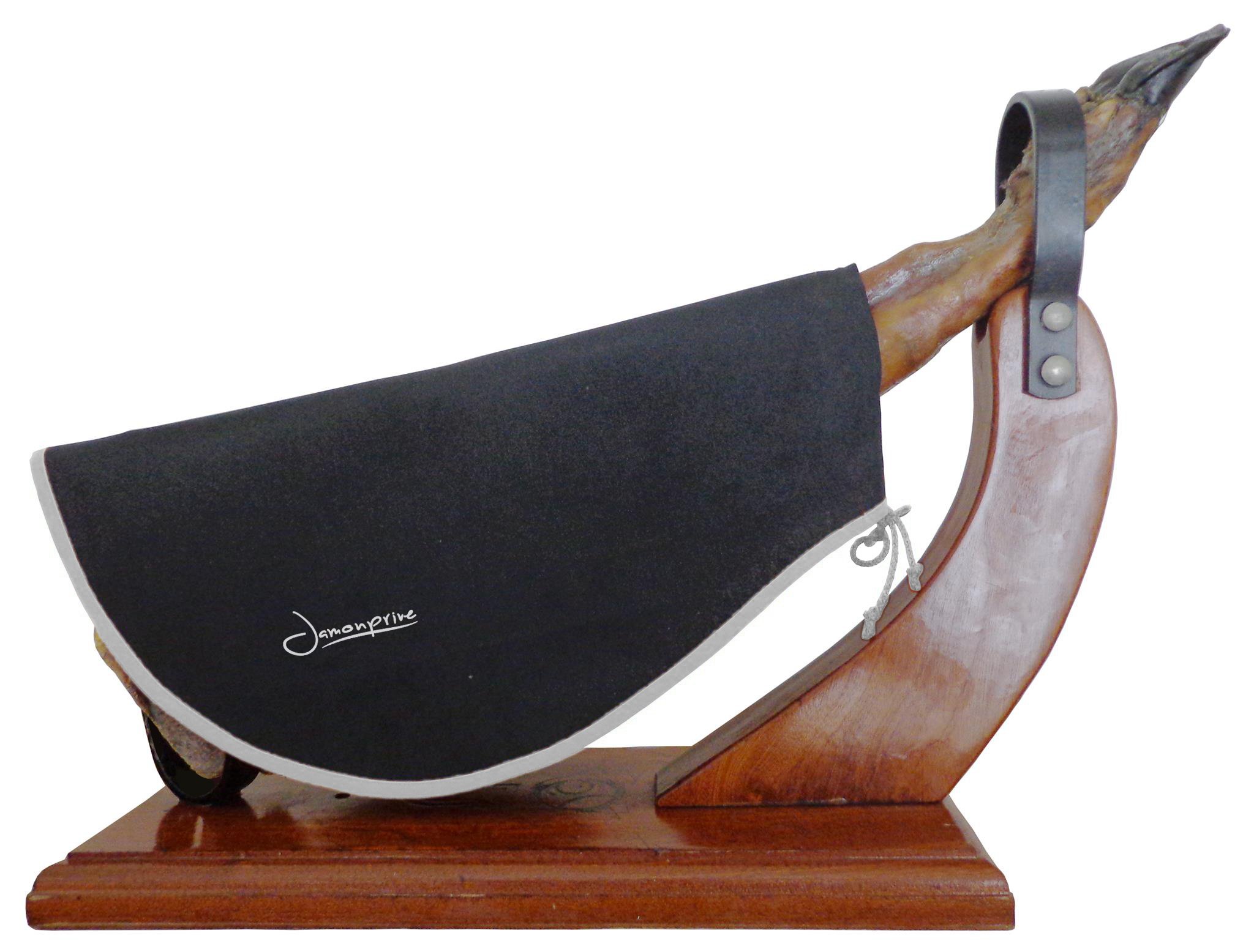 Jamonprive Ham Cover Black with Grey Border Ideal for Protecting Spanish Serrano Ham, Iberico Ham and Italian Prosciutto