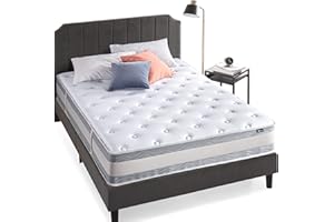 Zinus 12 Inch Green Tea Cooling Gel Memory Foam Hybrid Mattress / Pocket Innersprings for Motion Isolation, Queen
