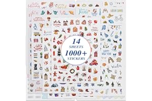 BESARME Seasonal Planner Stickers, 1000+ Calendar Stickers Monthly Holiday Sticker Planner Sticker for Women Adults Scrapbook Stickers for Calendar Journaling