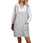YUENIU Womens Denim Overalls Dress Casual Summer Jeans Adjustable Strap Short Rompers with Pockets