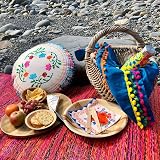 Talking Tables Red Boho Outdoor Rug 120x180cm Waterproof Plastic Mat view 7