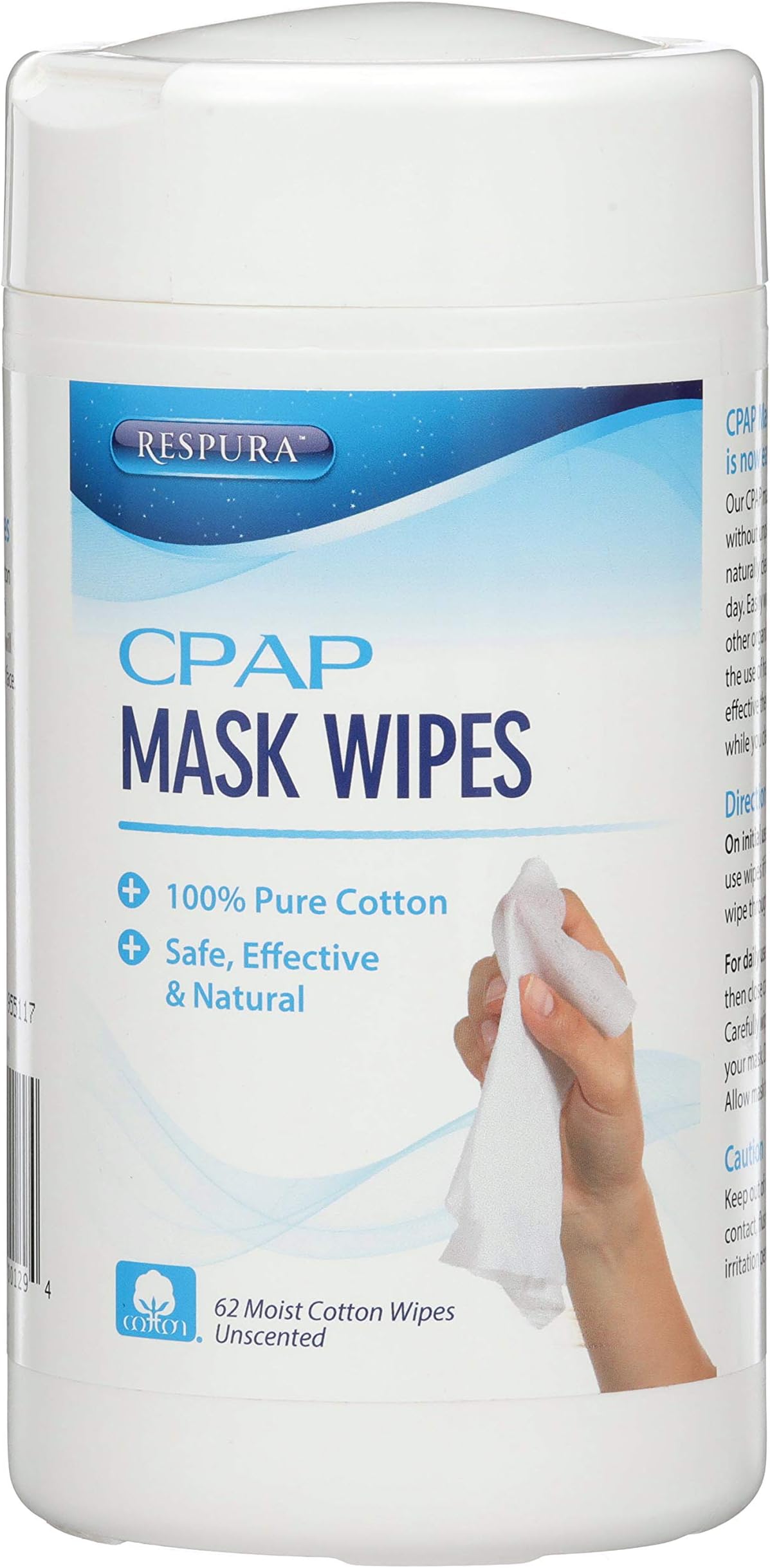 RESPURA AG-CLN-WI CPAP Mask Cleaning Wipes, 12-Pack