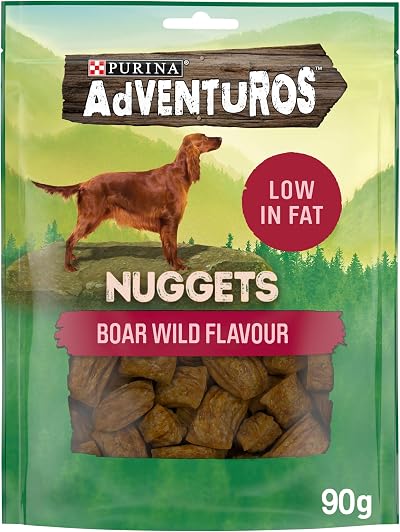 Adventuros Nuggets Wild Boar Dog Treats 90g 6 Pack