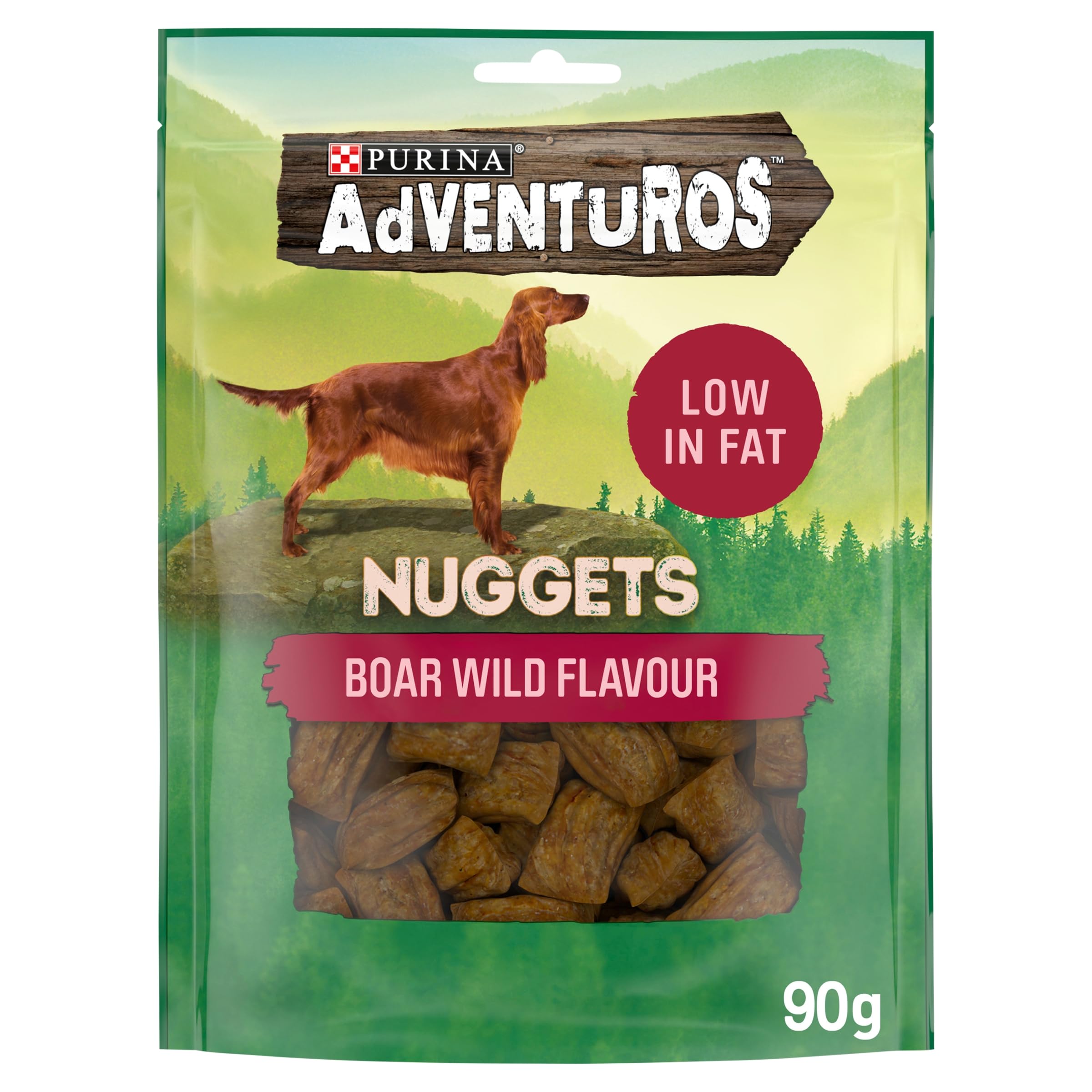 ADVENTUROS Nuggets Wild Boar Dog Treats 90g (Pack of 6)