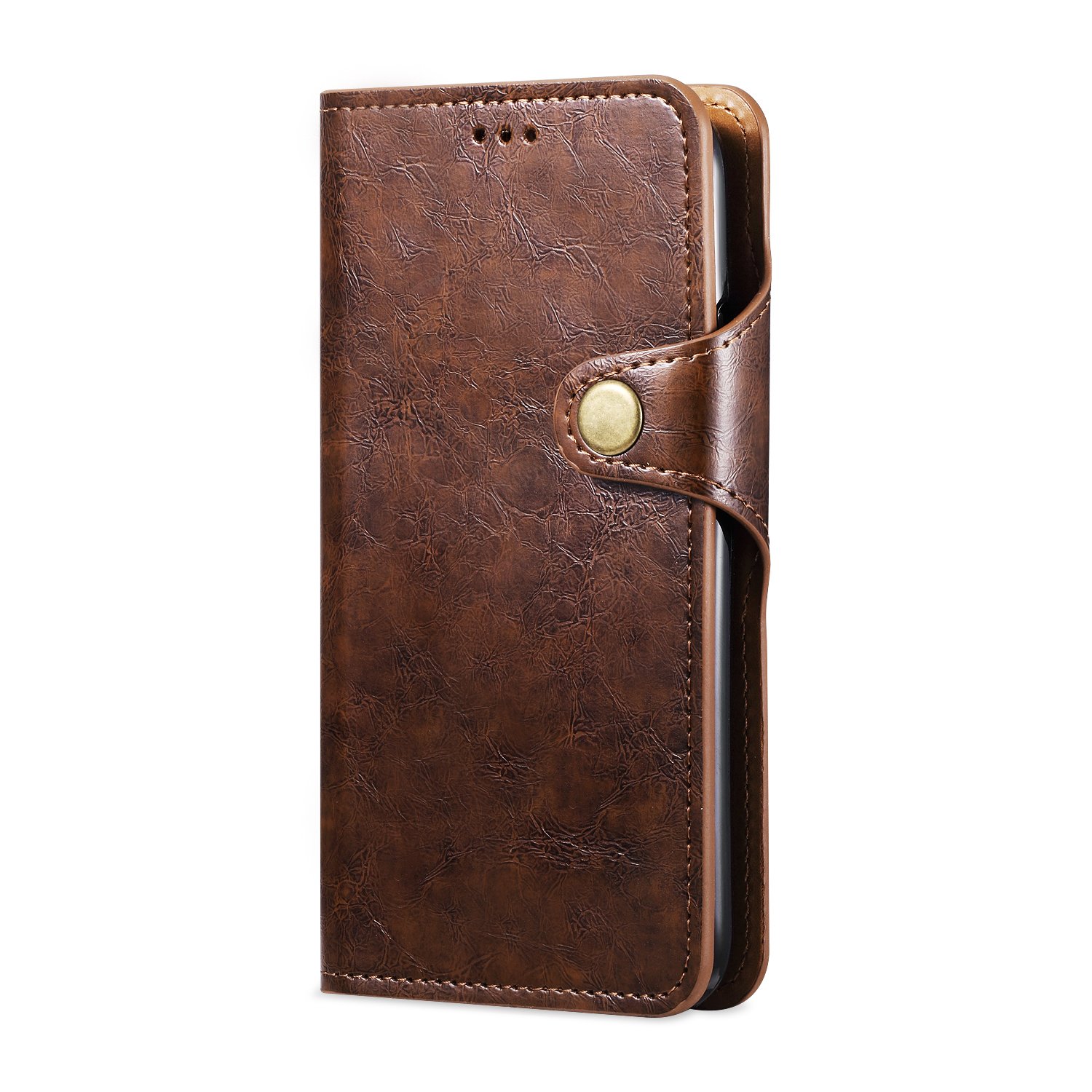 AxPower for iPhone 7 Plus iPhone 8 Plus Wallet Leather Case with Card Holder Folio Flip Cell Phone Cover with Stand Holder for Man and Women (i7 Plus & i8 Plus (Brown))