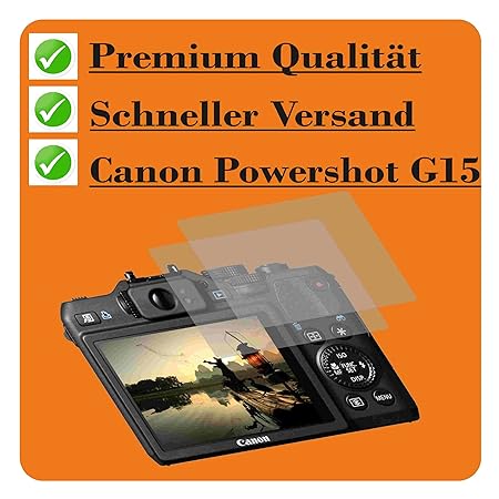 2 x Displayschutzfolie von 4ProTec für Canon PowerShot G15 - Nahezu blendfreie Antireflexfolie