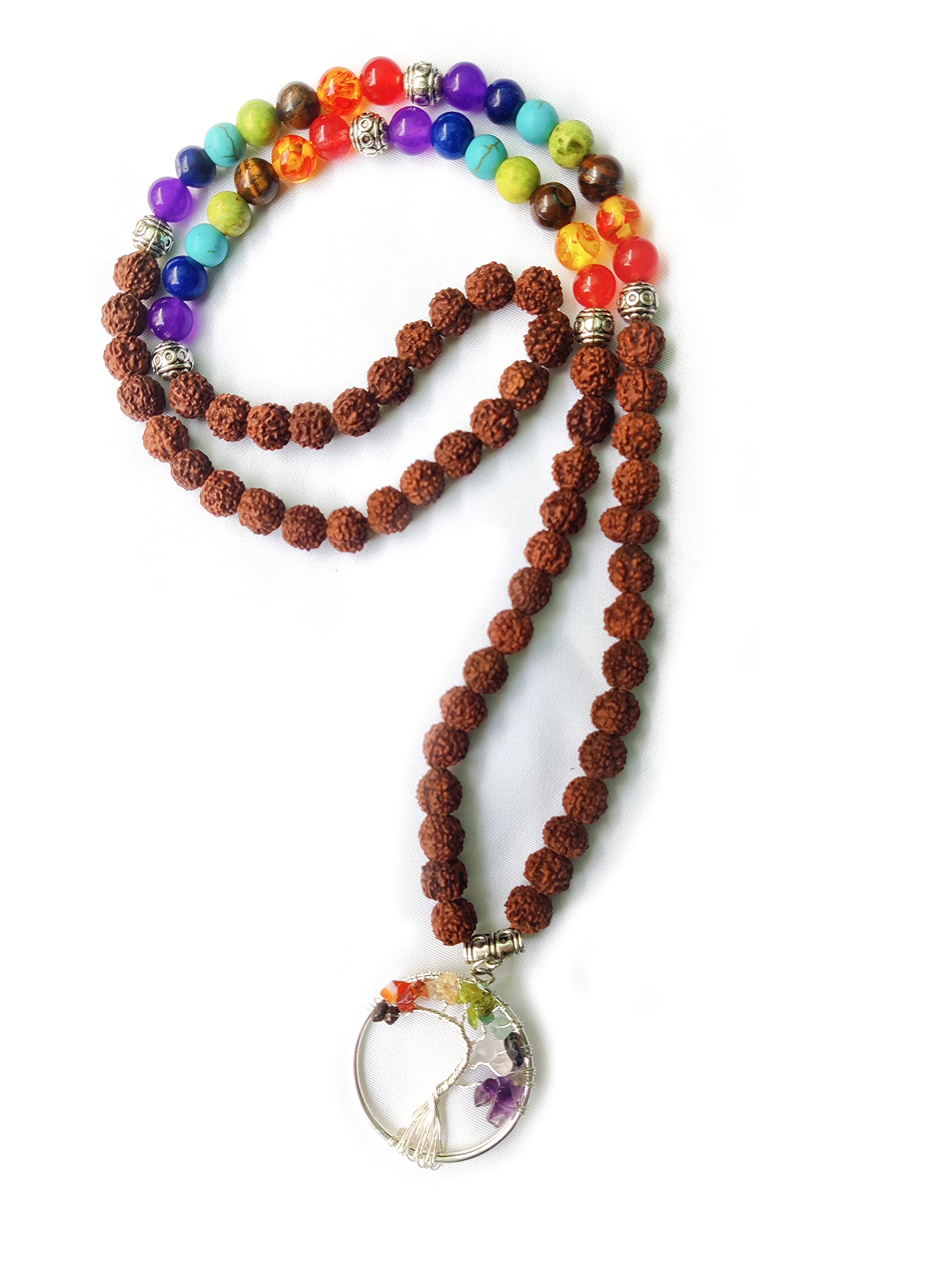 Wonder Care_Rudraksha Mala 5face(Panchmukhi) Authentic Genuine Rudraksha Beads Ornament Rosary Japa Mala Beads Necklace Puja Yoga Meditation Beads…