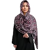 MiaoChoice Fashion Printed Long Scarf Spring Fall Travel Head Wrap Shawl for Women,Lightweight Cotton feeling Hijab