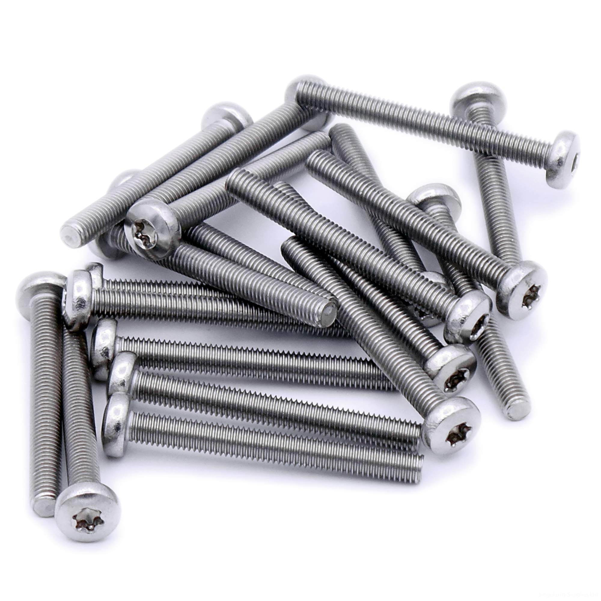 M5 (5mm x 28mm) TX Pan Machine Screw (Bolt) - Stainless Steel (A2) (Pack of 20)