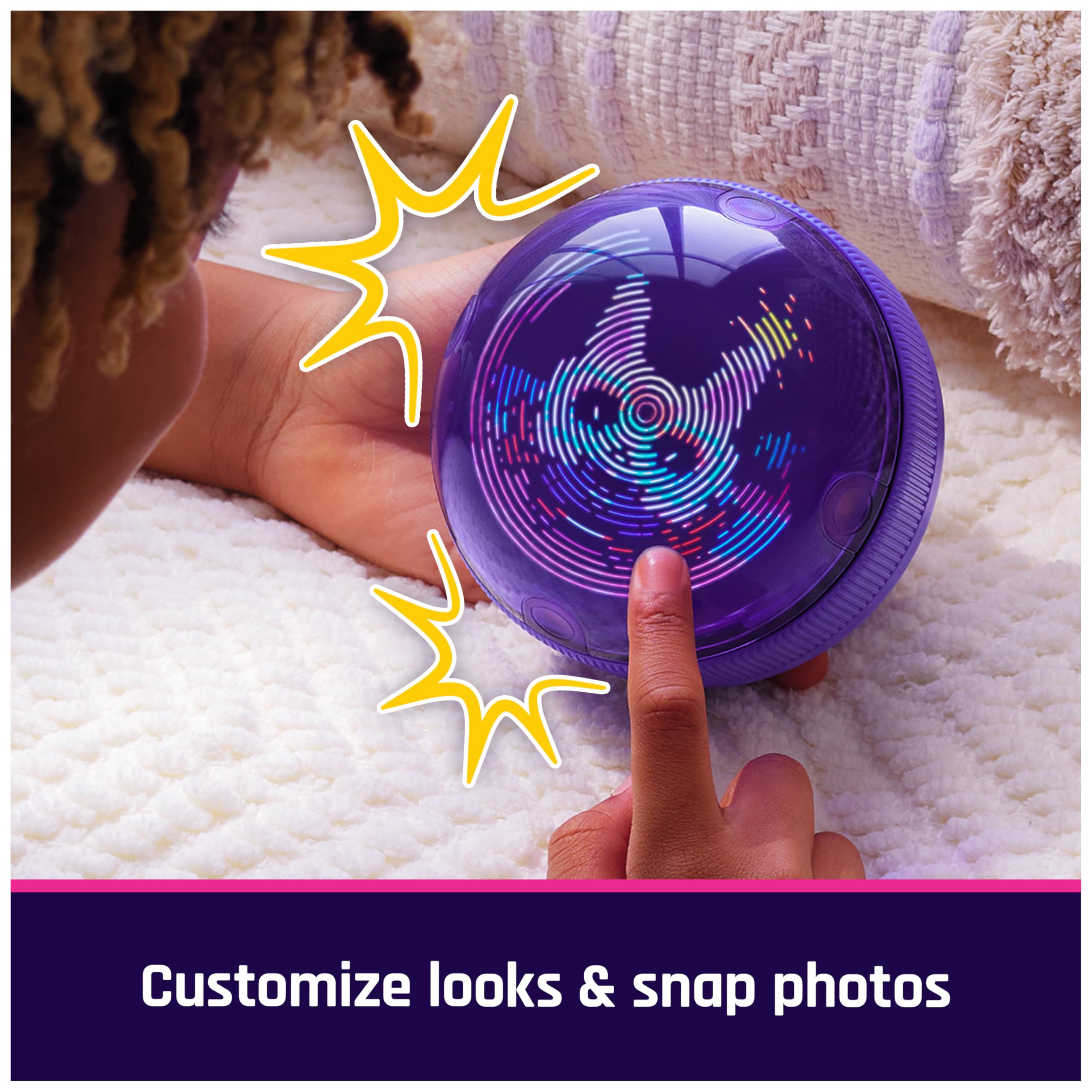Bitzee, Hamster Ball Interactive Toy Hamster with Over 20 Hamsters Inside, Rolls & Reacts to Touch, Digital Pet Gifts & Stocking Stuffers for Kids