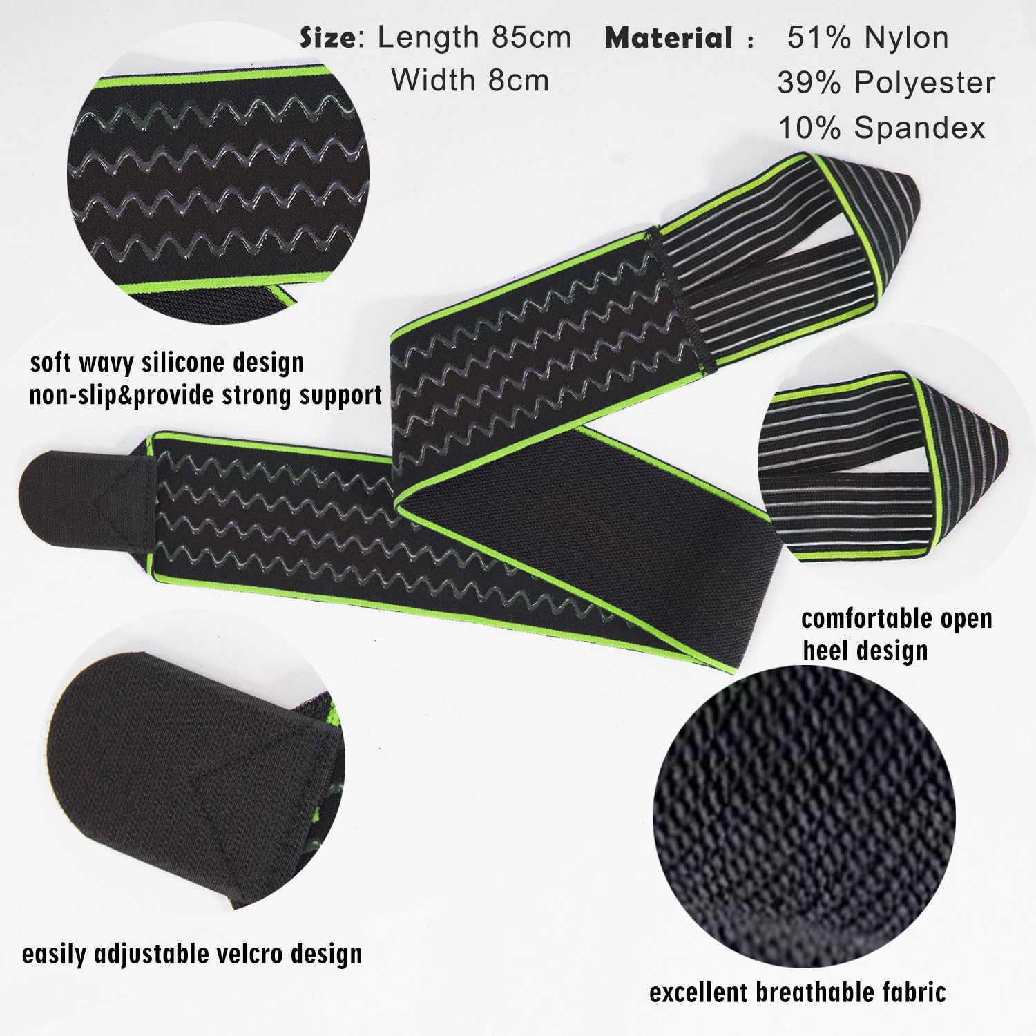 LOKEP Ankle Brace Breathable Ankle Support Adjustable Ankle Stabilizer with Compression Wrap Support, Suitable for Men & Women, Sports(2 Pack) -One Size Fits All (Green) : Sports & Outdoors