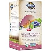 Garden of Life Organics Women's Multi 40+, 60 Tablets | Multivitamin for Women 40+ |Supports Immune Function, Collagen Format