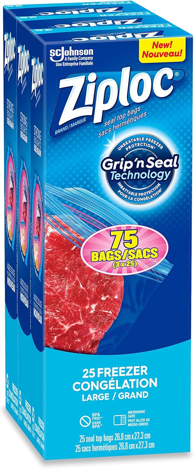 Ziploc Freezer Bags with Double Zipper 