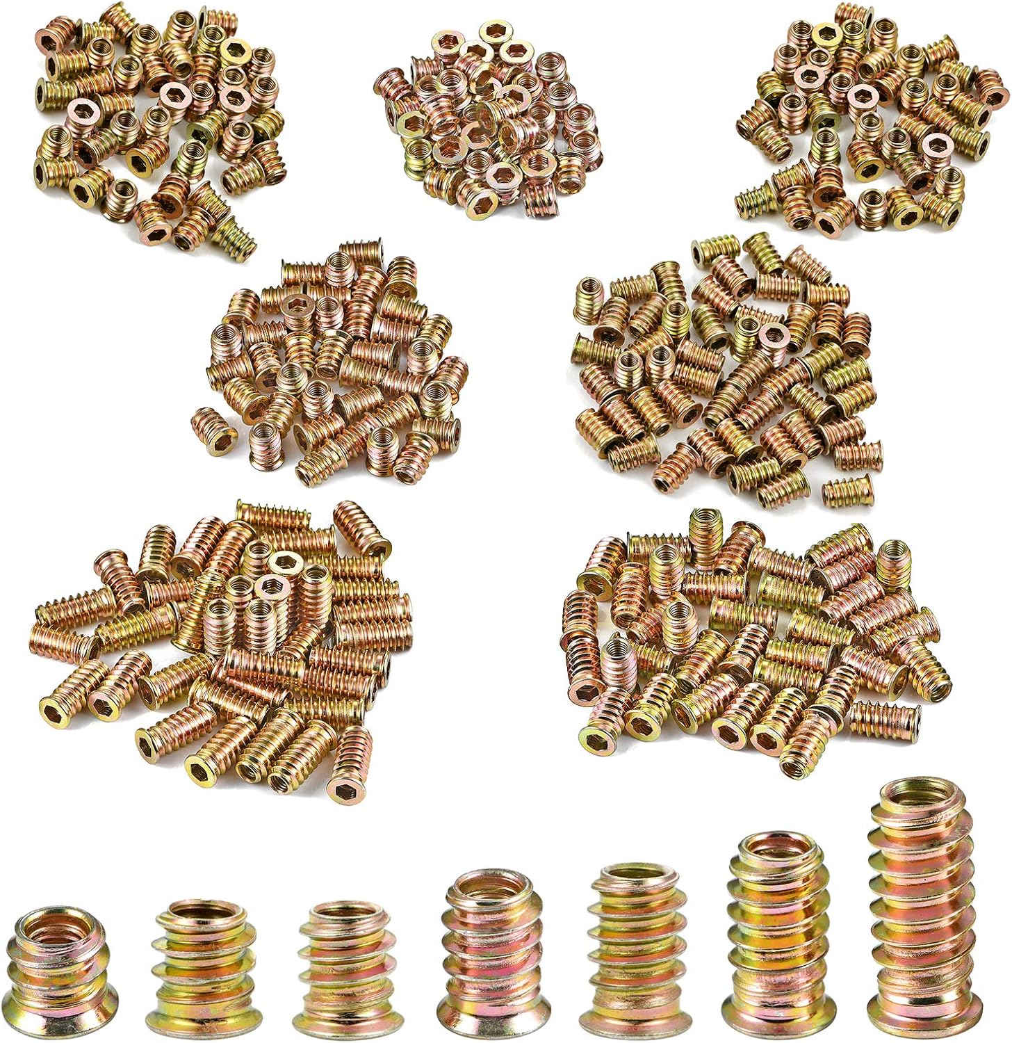 Wood nuts 23. Connection of wood products with screws. bolt complete with copper nuts for hardware.