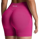 Aoxjox Seamless Biker Shorts for Women Impact Hidden Scrunch Low Waisted Athletic Yoga Short 3.5"/4.5"/5"/6"