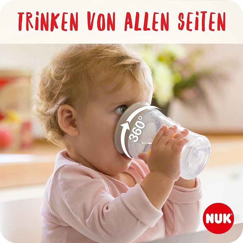 Magic Cup Trinklernbecher | 8+ Monate | 230 ml | auslaufsicherer 360°-Trinkrand | rot | 2 Stück