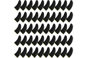 WLLHYF 50pcs Carbon Gamer Finger Thumb Sleeves, Breathable Anti Sweat Compression Support Seamless Touchscreen Finger Cover Mobile Phone Gaming Stabilizer Compatible with All Touchscreen Devices