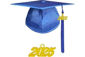 Herrenbek Shiny Kindergarten Graduation Cap with 2025 Tassel Adjustable Preschool Kids for Boys or Girls