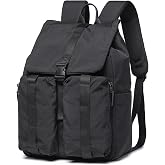 16x12x6 Personal Item Bag Slouchy Chill Style Backpack for Hiking Travel | with SBS Zipper Carry On Small 40x30x15 cm Flight Approved Lightweight, Black