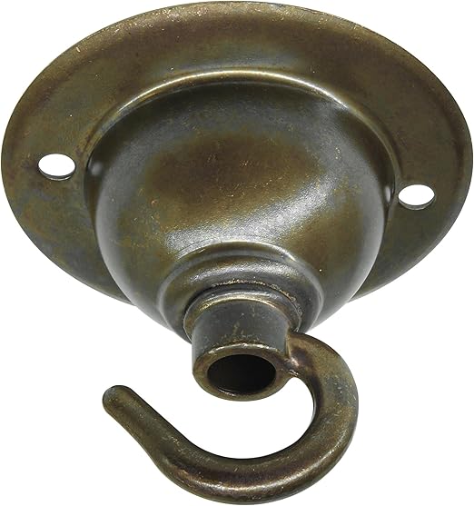 Ceiling Hook Plate Antique Brass Amazon Co Uk Lighting