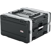 Gator Cases Lightweight Molded 6U Rack Case with Heavy Duty Latches, Standard 19.25" Depth (GR-6L)