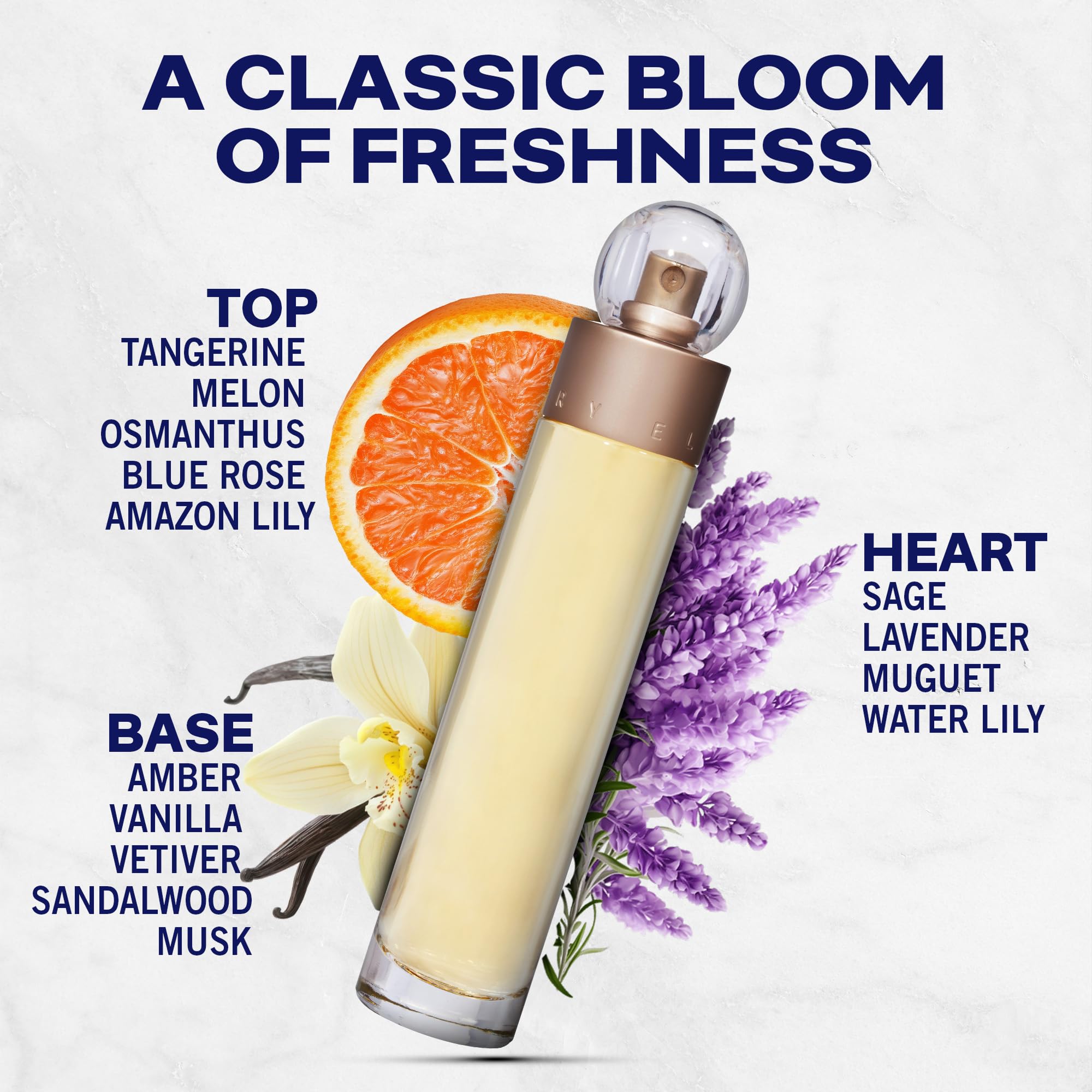 Perry Ellis 360° Eau De Toilette Spray for Women - Perfume for Women, EDT, Light & Bright Floral Fragrance, Designer Scent for Her, Long Lasting - 6.8 fl oz (200 mL)