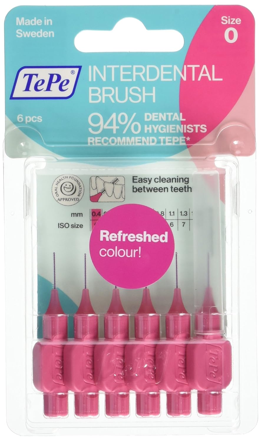 TePe Interdental Brush Pink 0.4mm (6) Beauty